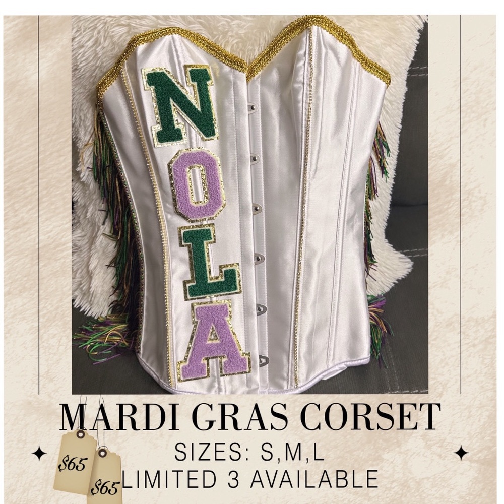 Mardi Gras Corsets, Sizes: S,M,L, $65, Only 3 available! public meetups only